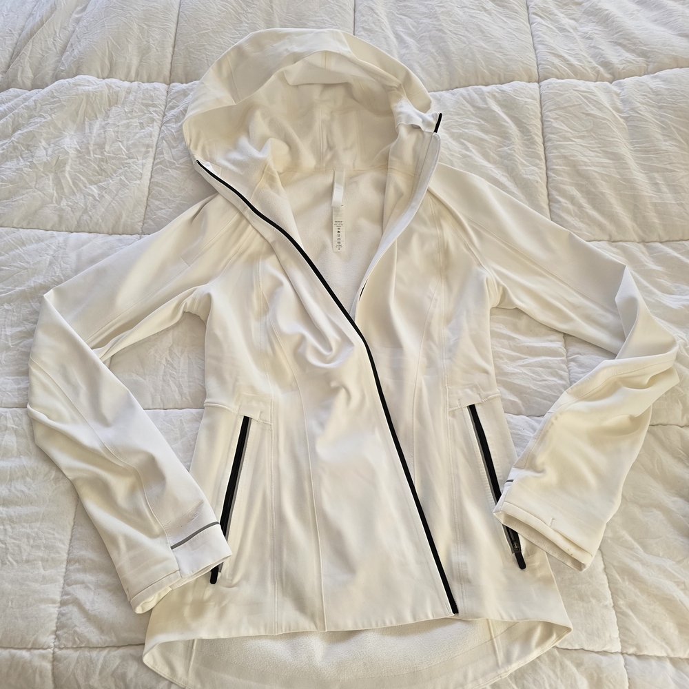 Women's White Hooded Jacket